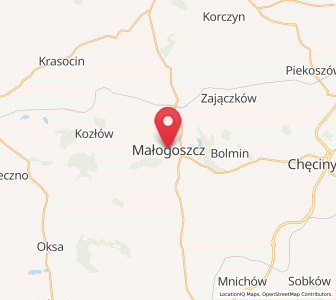 Map of Małogoszcz, Świętokrzyskie