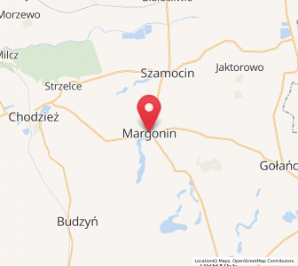 Map of Margonin, Greater Poland