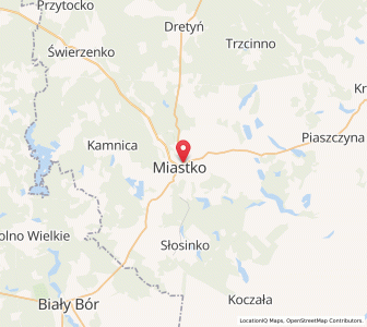 Map of Miastko, Pomerania