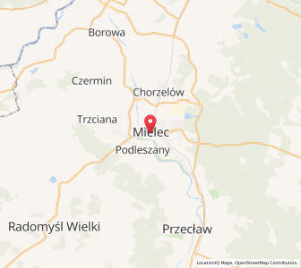 Map of Mielec, Subcarpathia