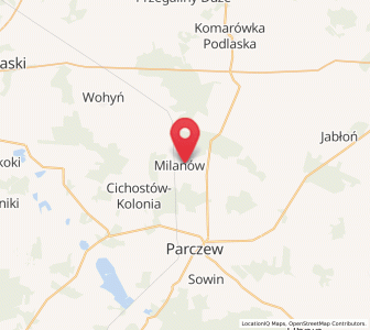 Map of Milanów, Lublin