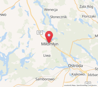 Map of Miłomłyn, Warmia-Masuria