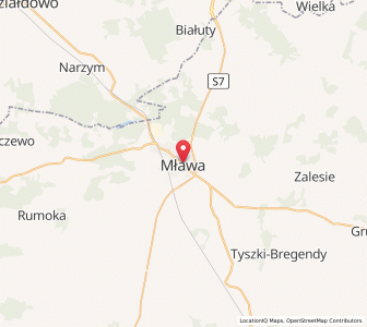 Map of Mława, Mazovia