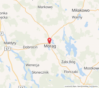 Map of Morąg, Warmia-Masuria