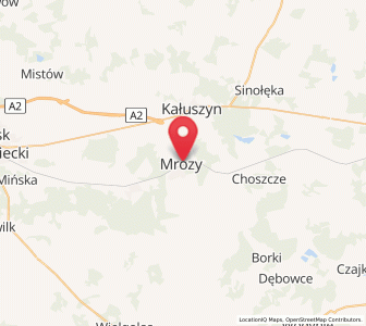 Map of Mrozy, Mazovia