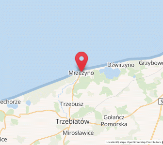 Map of Mrzeżyno, West Pomerania