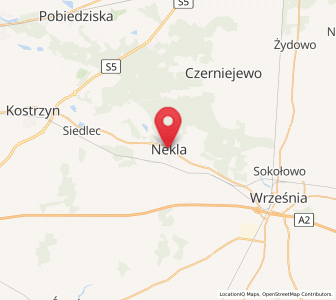 Map of Nekla, Greater Poland