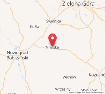 Map of Niwiska, Lubusz