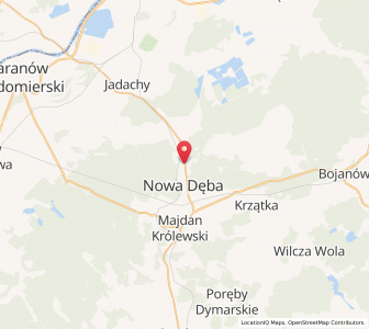 Map of Nowa Dęba, Subcarpathia