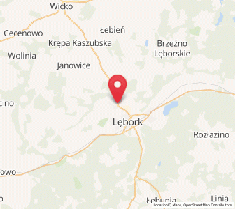 Map of Nowa Wieś Lęborska, Pomerania