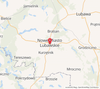 Map of Nowe Miasto Lubawskie, Warmia-Masuria