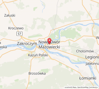 Map of Nowy Dwór Mazowiecki, Mazovia
