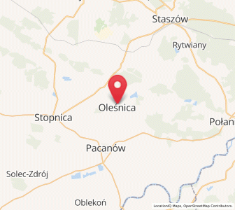 Map of Oleśnica, Świętokrzyskie