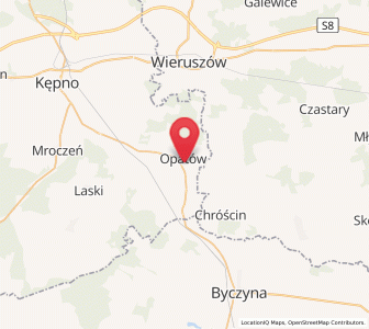 Map of Opatów, Greater Poland