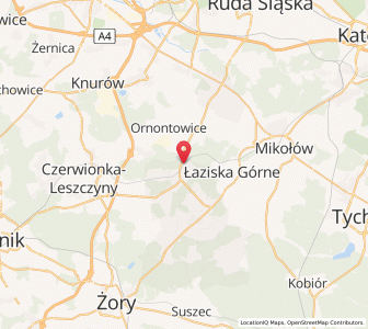 Map of Orzesze, Silesia