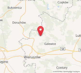 Map of Osiek, Łódź Voivodeship
