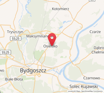 Map of Osielsko, Kujawsko-Pomorskie