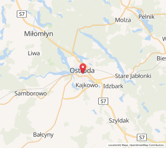 Map of Ostróda, Warmia-Masuria