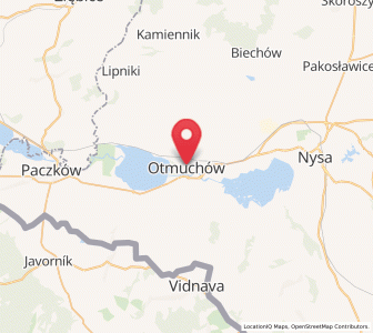 Map of Otmuchów, Opole Voivodeship