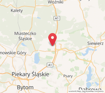 Map of Ożarowice, Silesia