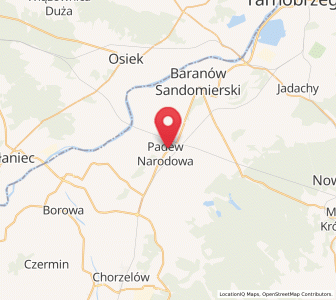 Map of Padew Narodowa, Subcarpathia
