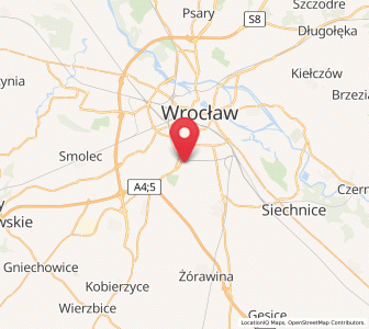 Map of Partynice, Lower Silesia