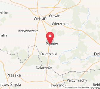 Map of Pątnów, Łódź Voivodeship