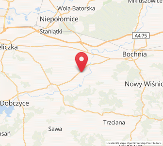 Map of Pierzchów, Lesser Poland