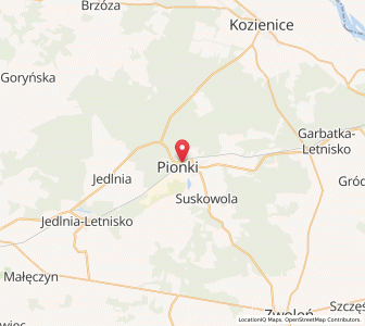 Map of Pionki, Mazovia