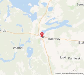 Map of Pisz, Warmia-Masuria