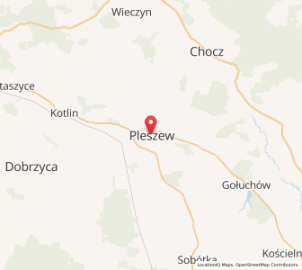 Map of Pleszew, Greater Poland