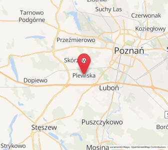 Map of Plewiska, Greater Poland
