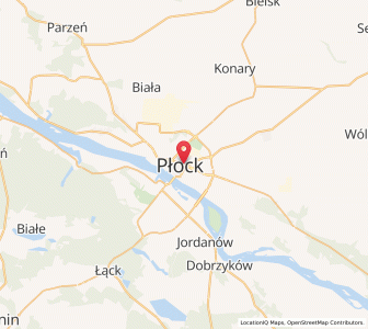 Map of Płock, Mazovia