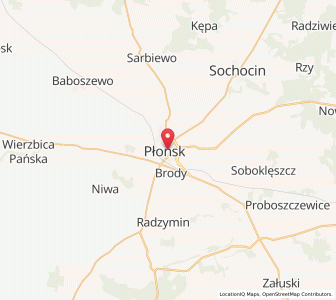 Map of Płońsk, Mazovia