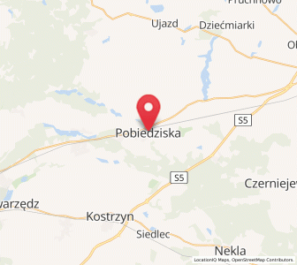 Map of Pobiedziska, Greater Poland