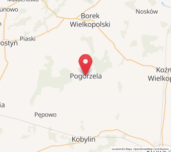 Map of Pogorzela, Greater Poland