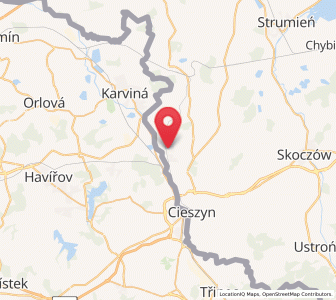 Map of Pogwizdów, Silesia