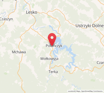 Map of Polańczyk, Subcarpathia