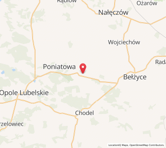 Map of Poniatowa, Lublin