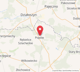 Map of Popów, Silesia