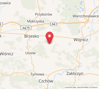 Map of Porąbka Uszewska, Lesser Poland