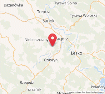 Map of Poraż, Subcarpathia