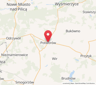 Map of Potworów, Mazovia