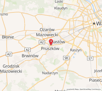 Map of Pruszków, Mazovia
