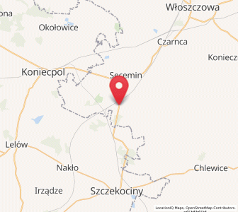 Map of Psary, Świętokrzyskie
