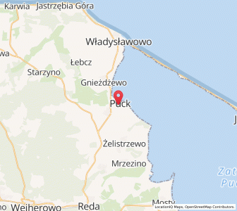 Map of Puck, Pomerania
