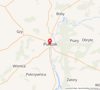 Map of Pułtusk, Mazovia