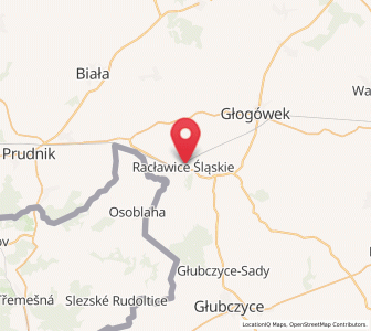 Map of Racławice Śląskie, Opole Voivodeship