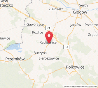 Map of Radwanice, Lower Silesia
