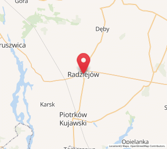 Map of Radziejów, Kujawsko-Pomorskie